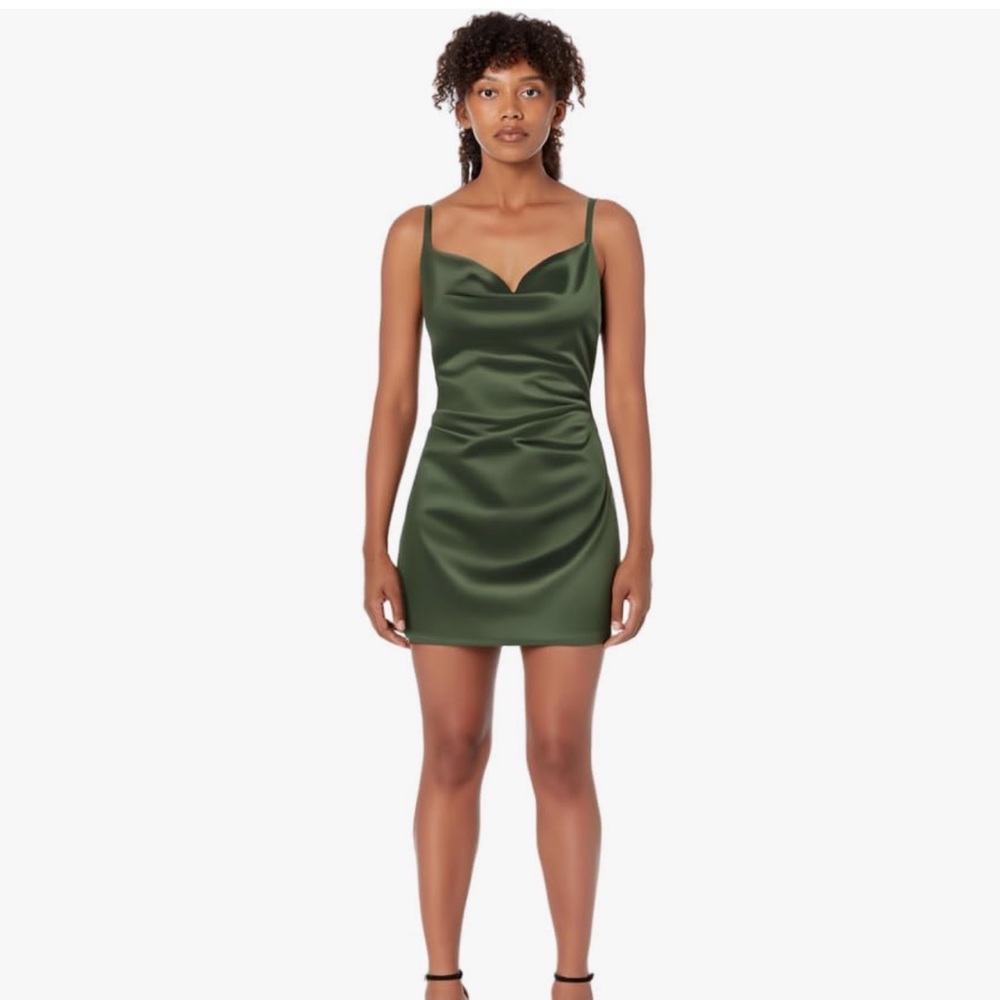 Elegant Green Satin Dress NWT. Create a bundle & make an offer!